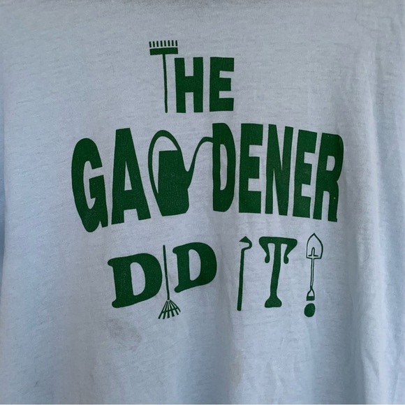 Vintage Tee Shirt The Gardener Did It ! - Picture 5 of 5